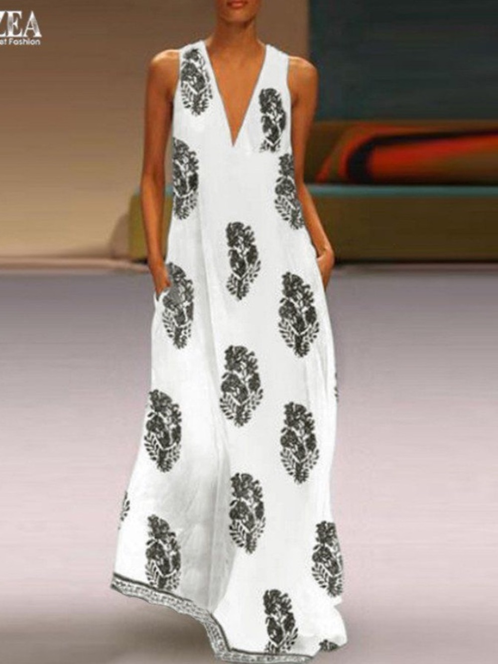New Zanzea Boho Floral Maxi Dress